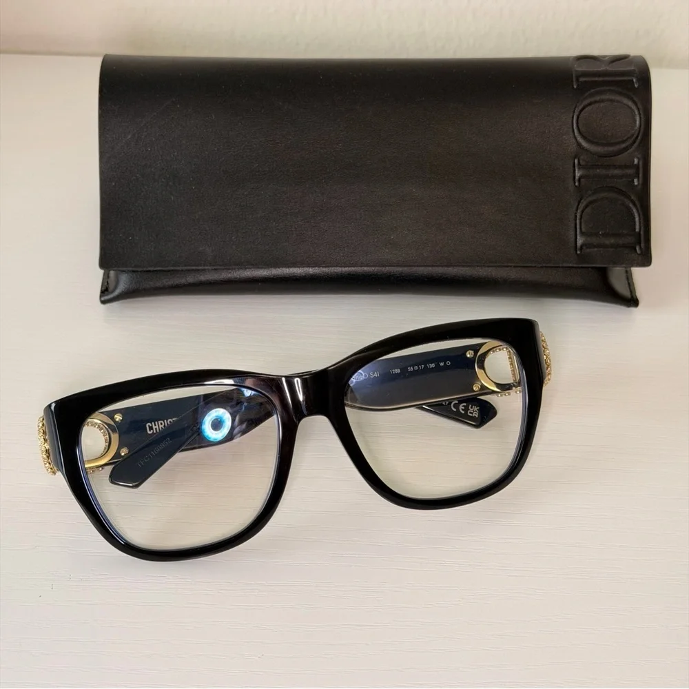 New! Dior Women's Glasses in Black, 30MontaigneO S4I 12BB, Authentic